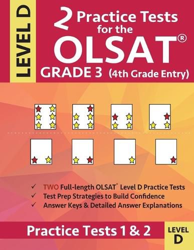 Cover image for 2 Practice Tests for the OLSAT Grade 3 (4th Grade Entry) Level D: Gifted and Talented Test Prep for Grade 3 Otis Lennon School Ability Test