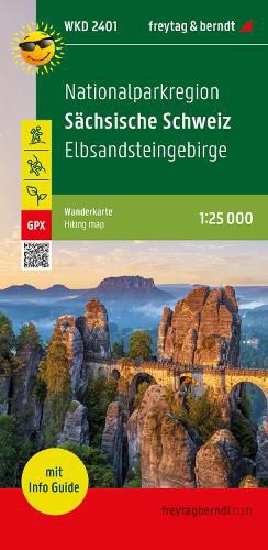 Cover image for Saxon Switzerland national park region, hiking map 1:25,000, with info guide