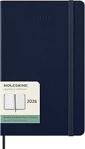 Cover image for Sapphire Hardback Large Weekly Notebook 2026 Moleskine Diary