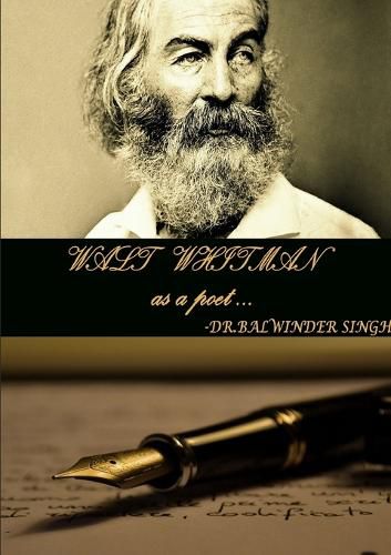 Cover image for Walt whitman As Poet