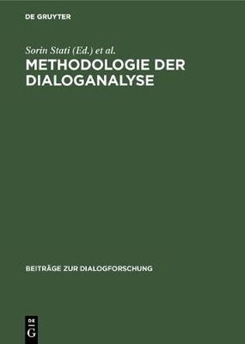 Cover image for Methodologie der Dialoganalyse