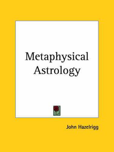Cover image for Metaphysical Astrology