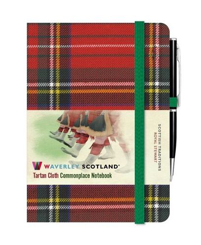 Cover image for Waverley Tartan Cloth Commonplace Notebooks: Royal Stewart Tartan Cloth Mini Notebook with Pen