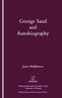 Cover image for George Sand and Autobiography