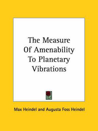 Cover image for The Measure of Amenability to Planetary Vibrations