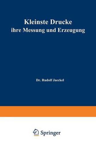 Cover image for Kleinste Drucke ihre Messung und Erzeugung