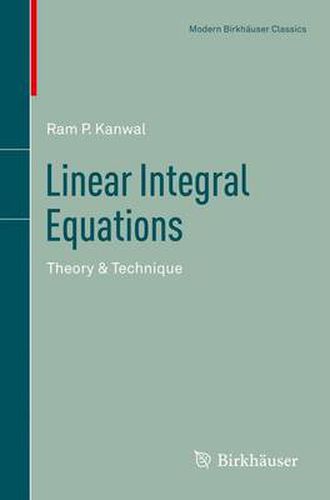 Cover image for Linear Integral Equations: Theory & Technique