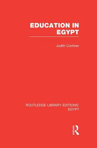 Cover image for Education in Egypt (RLE Egypt)