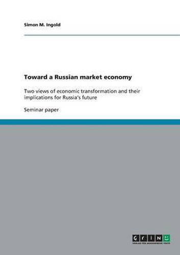 Cover image for Toward a Russian Market Economy