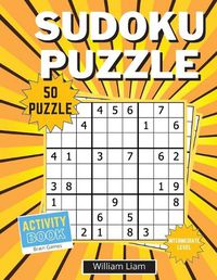 Cover image for Intermediate level sudoku puzzle for adults 50 pages of brain games for adults