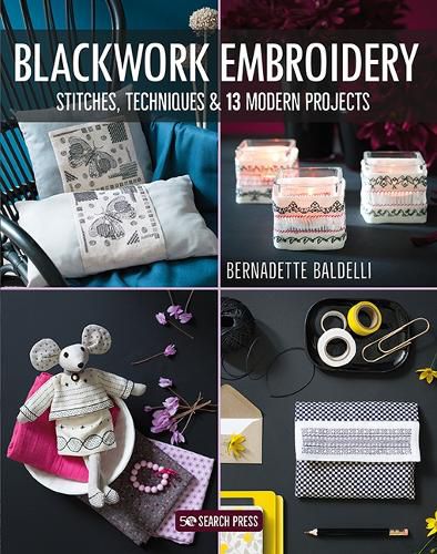 Cover image for Blackwork Embroidery: Stitches, Techniques & 13 Modern Projects