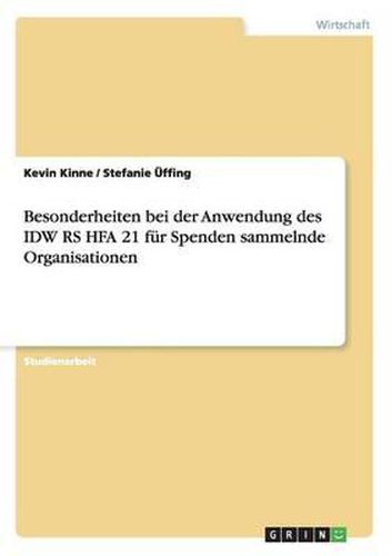 Cover image for Besonderheiten Bei Der Anwendung Des IDW RS Hfa 21 F r Spenden Sammelnde Organisationen