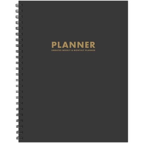 Cover image for Charcoal Gray 8.5 X 11 Undated Monthly Planner