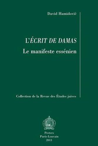 Cover image for L' Ecrit De Damas: Le Manifeste Essenien