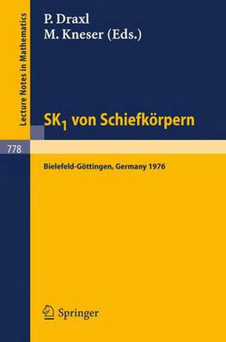 Cover image for Sk1 Von Schiefkoerpern: Seminar Bielefeld, Goettingen, 1976