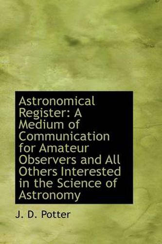 Cover image for Astronomical Register