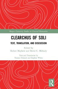 Cover image for Clearchus of Soli