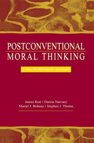 Cover image for Postconventional Moral Thinking: A Neo-kohlbergian Approach