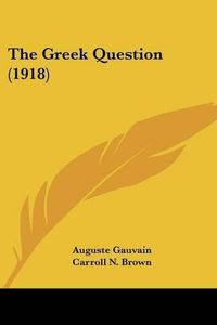 Cover image for The Greek Question (1918)