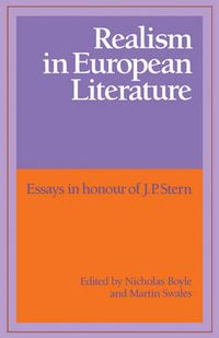 Cover image for Realism in European Literature: Essays in Honour of J. P. Stern