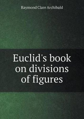 Cover image for Euclid's book on divisions of figures