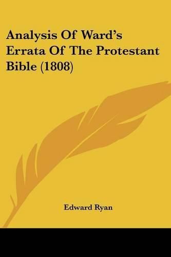 Analysis of Ward's Errata of the Protestant Bible (1808)