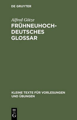 Fruhneuhochdeutsches Glossar