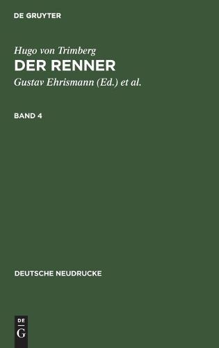 Cover image for Hugo Von Trimberg: Der Renner. Band 4