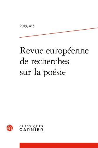 Cover image for Revue Europeenne de Recherches Sur La Poesie