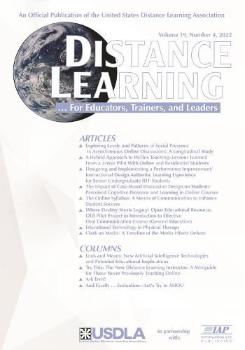 Distance Learning Volume 19 Number 4 2022