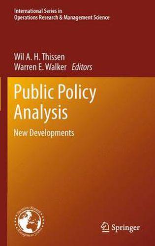 Cover image for Public Policy Analysis: New Developments