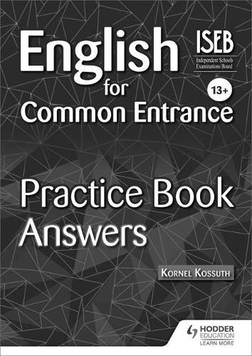 Cover image for English for Common Entrance 13+ Practice Book Answers