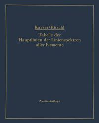 Cover image for Tabelle Der Hauptlinien Der Linienspektren Aller Elemente Nach Wellenlange Geordnet