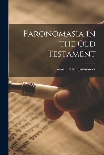 Cover image for Paronomasia in the Old Testament