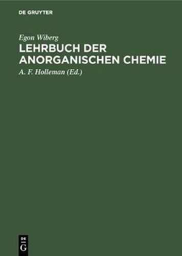 Cover image for Lehrbuch der anorganischen Chemie