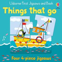 Cover image for Usborne First Jigsaws And Book: Things that go