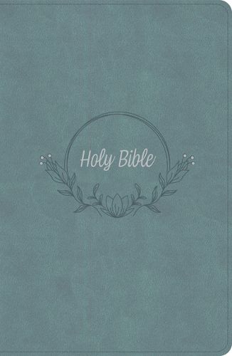 KJV Large Print Personal Size Reference Bible, Earthen Teal Suedesoft Leathertouch
