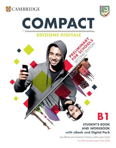 Cover image for Compact Preliminary for Schools Student's Book and Workbook Edizione Digitale