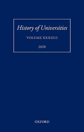 Cover image for History of Universities Volume XXXIII/2