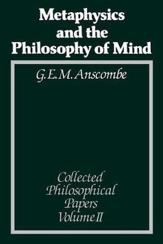 Cover image for Metaphysics and the Philosophy of Mind: Collected Philosophical Papers, Volume 2