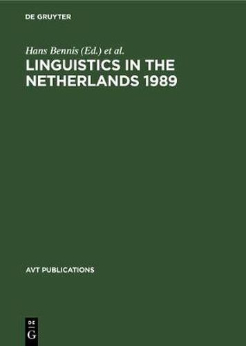 Cover image for Linguistics in the Netherlands 1989