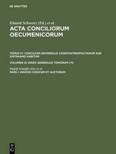 Cover image for Indices Codicum Et Auctorum