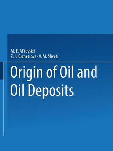 Cover image for Origin of Oil and Oil Deposits