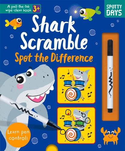 Shark Scramble - Pull Tab Wipe Clean