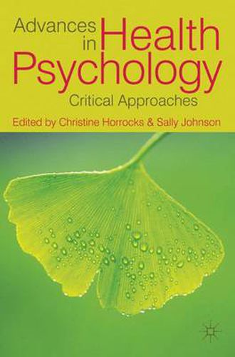 Cover image for Advances in Health Psychology: Critical Approaches