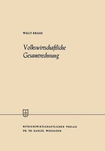 Cover image for Volkswirtschaftliche Gesamtrechnung