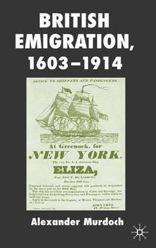 Cover image for British Emigration, 1603-1914