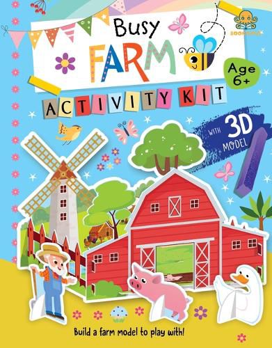 Cover image for Booktopus Build It Activity Kit - At The Busy Farm 3D Model Making Kit with Book - DIY Craft Kit for Kids 3-6+ Years - Learning Through Play
