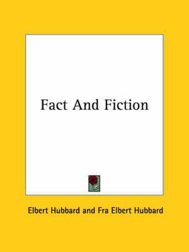 Cover image for Fact and Fiction