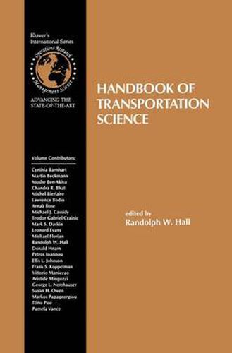Cover image for Handbook of Transportation Science